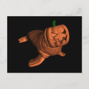 Cartão Postal Morsa estranha de Halloween