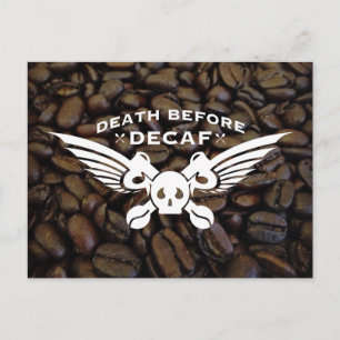 Cartão Postal morte antes do decaf