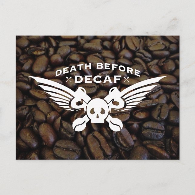 Cartão Postal morte antes do decaf (Frente)