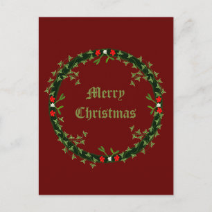 Cartão Postal Morte de Natal Gótica Personalizada