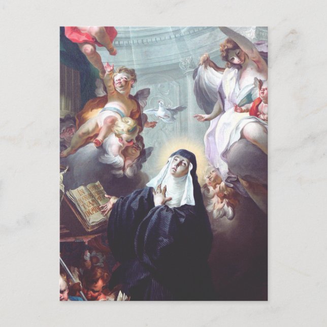 Cartão Postal Morte de Santa Escolástica (Frente)