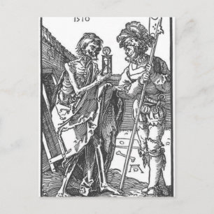 Cartão Postal Morte e Landsknecht por Albrecht Durer