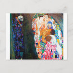 Cartão Postal Morte e vida, Gustav Klimt<br><div class="desc">Gustav Klimt (14 de julho de 1862 - 6 de fevereiro de 1918) foi um pintor simbólico austríaco e um dos membros mais proeminentes do movimento Secessão de Viena. Klimt é notado por suas pinturas, murais, esboços, e outros objetos de arte. Além de suas obras figurativas, que incluem alegorias e...</div>