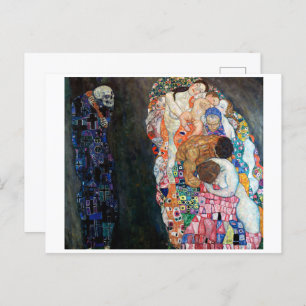 Cartão Postal Morte e Vida   Gustav Klimt  