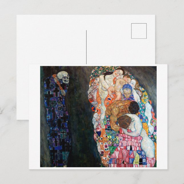 Cartão Postal Morte e Vida | Gustav Klimt | (Frente/Verso)