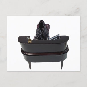 Cartão Postal Morte em um receptáculo de serviço com computador