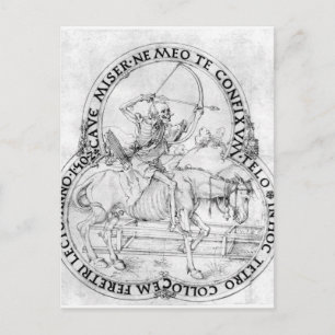 Cartão Postal Morte final de cavalos por Albrecht Durer