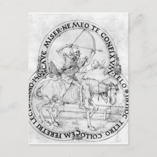 Cartão Postal Morte final de cavalos por Albrecht Durer