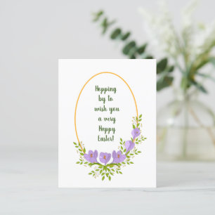 Cartão Postal Mortes de férias minimalistas Páscoa de flores de