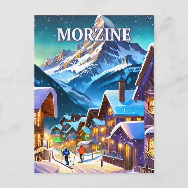 Cartão Postal Morzine, bijou des Alpes françaises (Frente)