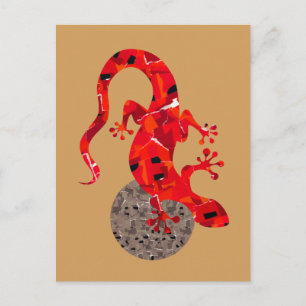Cartão Postal Mosaic Lizard Fantasy