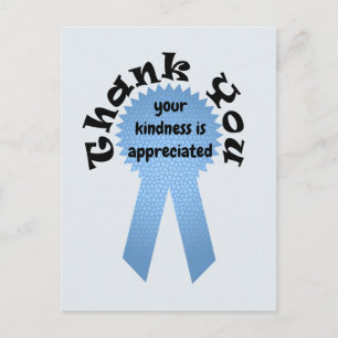 Cartão Postal Mosaico Blue Ribbon General Obrigado Apreciação