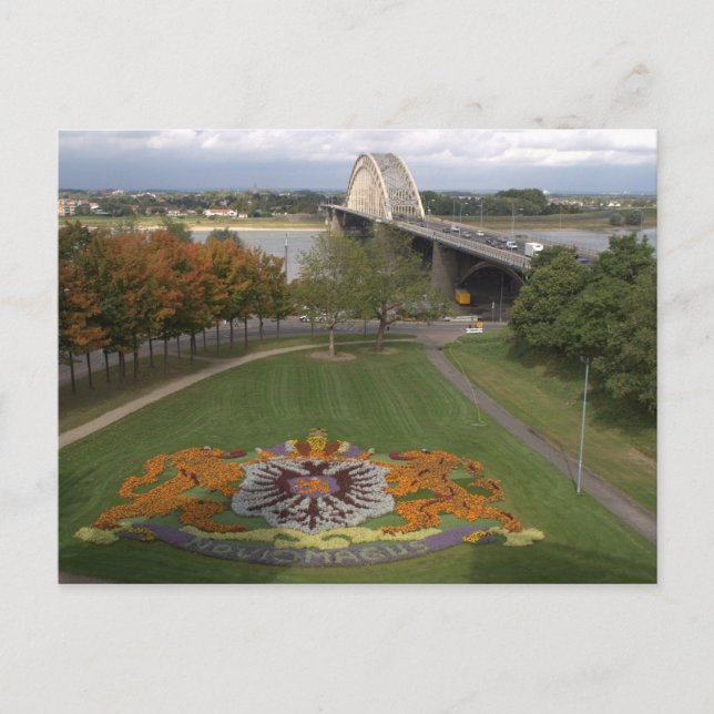 Cartão Postal Mosaico da flor, Nijmegen (Frente)