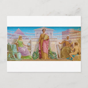 Cartão Postal Mosaico da História por Frederick Dielman