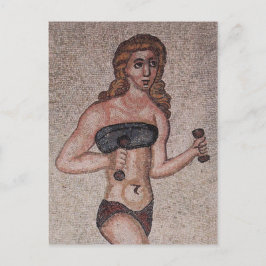 Cartão Postal Mosaico da Menina Bikini - Pesos Elevantes - Roman