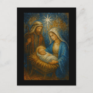 Cartão Postal Mosaico de Vidro Colorido da Natividade Sagrada