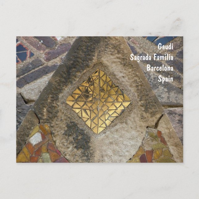 Cartão Postal Mosaico do Sagrada Familia (Frente)