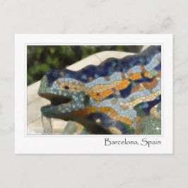 Cartão Postal Mosaico Guell, Espanha de Barcelona, Lizard