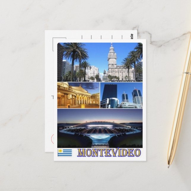 Cartão Postal Mosaico Montevideu - Uruguai - (Frente/Verso In Situ)