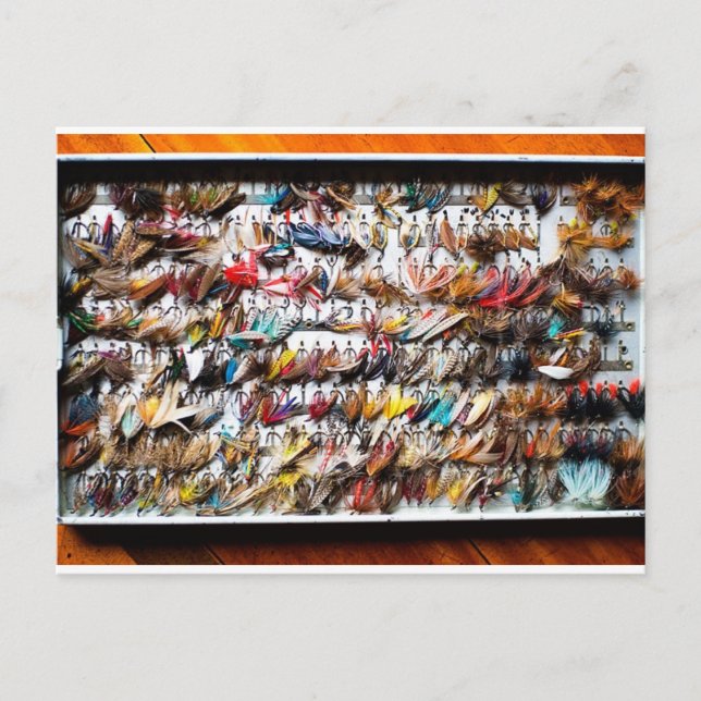 Cartão Postal Moscas de Pesca (Frente)