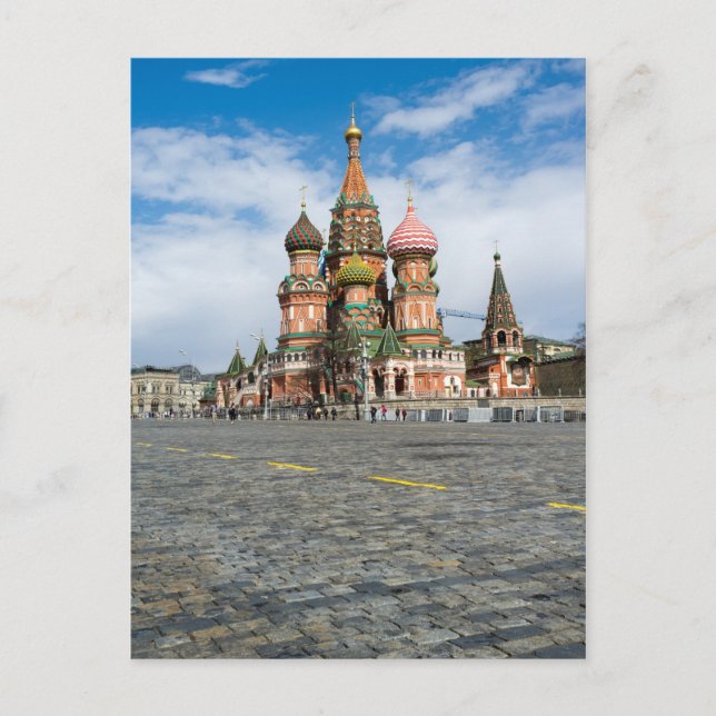 Cartão Postal Moscou, Catedral de Santo-Basil (Frente)