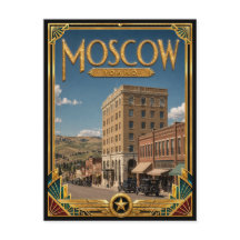 Moscou Idaho Arte Deco Vintage Era de Ouro