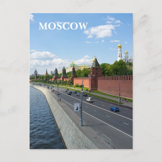 Cartão Postal Moscou Kremlin (Frente)