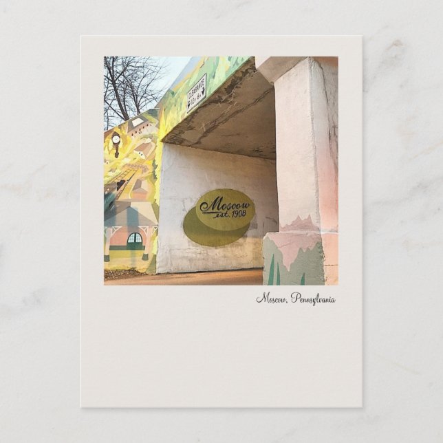 Cartão Postal Moscou,PA-Railroad Bridge Market Ruas & PA 435 (Frente)