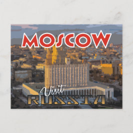 Cartão Postal Moscou, postal da serie Visite a Rússia