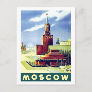 Cartão Postal Moscou, quadrado vermelho, Rússia, vintage, URSS