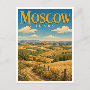 Cartão Postal Moscow Idaho Palouse Hills GeoSaga