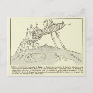 Cartão postal "Mosquito Mecanico Gigantesco"