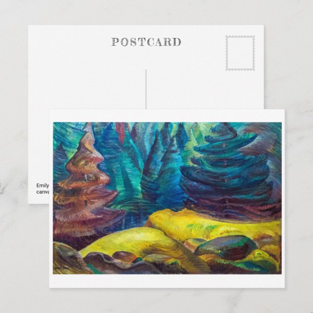 Cartão Postal Moss Amarelo | Emily Carr | (Frente/Verso)