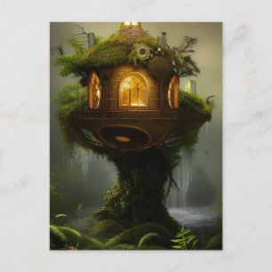 Cartão Postal Mossy Fairy House
