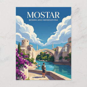 Cartão Postal Mostar Bósnia e Herzegovina