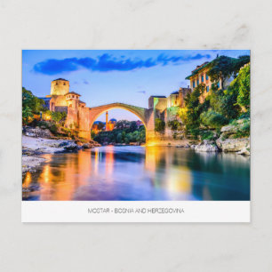 Cartão postal Mostar da Bósnia-Herzegovina
