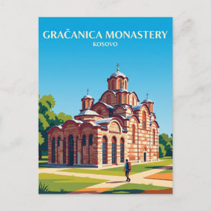 Cartão Postal Mosteiro de Gračanica Kosovo