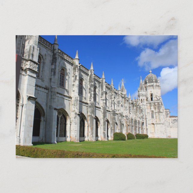 Cartão Postal Mosteiro de Jeronimos em Belém, Lisboa, Portugal (Frente)