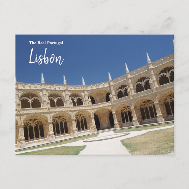 Cartão Postal Mosteiro de Jeronimos - Lisboa - O Real Portugal (Frente)