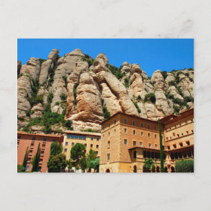 Cartão Postal Mosteiro de Montserrat, Catalunha, Espanha