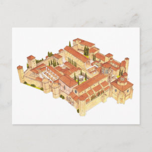Cartão Postal Mosteiro de Poblet. Espanha da Catalunha