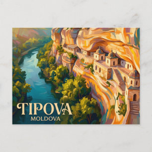 Cartão Postal Mosteiro Tipova Moldávia