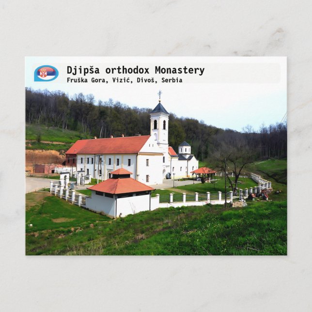 Cartão Postal MOSTEIROS SÉRVIOS - Mosteiro ortodoxo Djipša 3 (Frente)