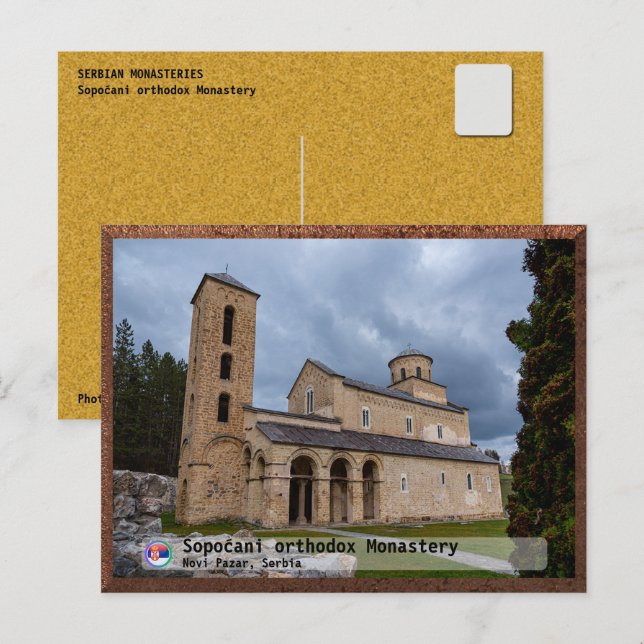 Cartão Postal MOSTEIROS SÉRVIOS - Mosteiro Sopoćani  (Frente/Verso)