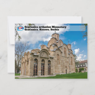 Cartão Postal MOSTEIROS SÉRVOS Mosteiro Ortodoxo Gračanica