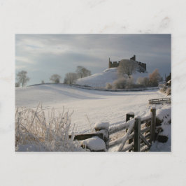 Cartão postal mostrando o Castelo Hume em inverno