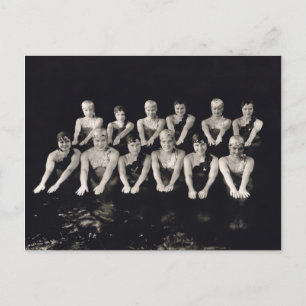 Cartão Postal Mostrar Meninas no Cartão-Postal de Piscina - 170