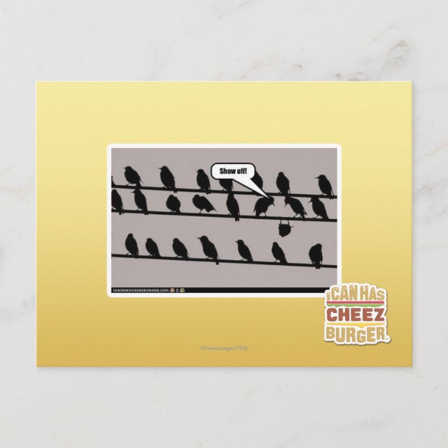 Cartão Postal Mostre fora! (Frente)