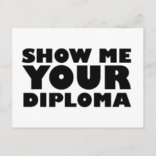 CARTÃO POSTAL MOSTRE SEU DIPLOMA
