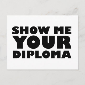 CARTÃO POSTAL MOSTRE SEU DIPLOMA